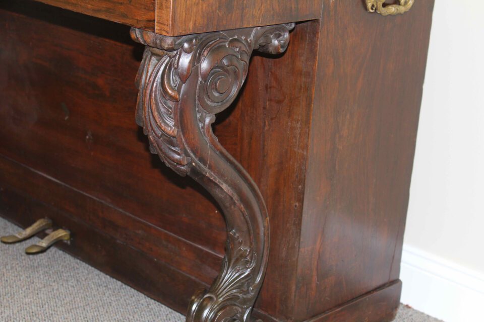 1859 Chickering upright leg detail