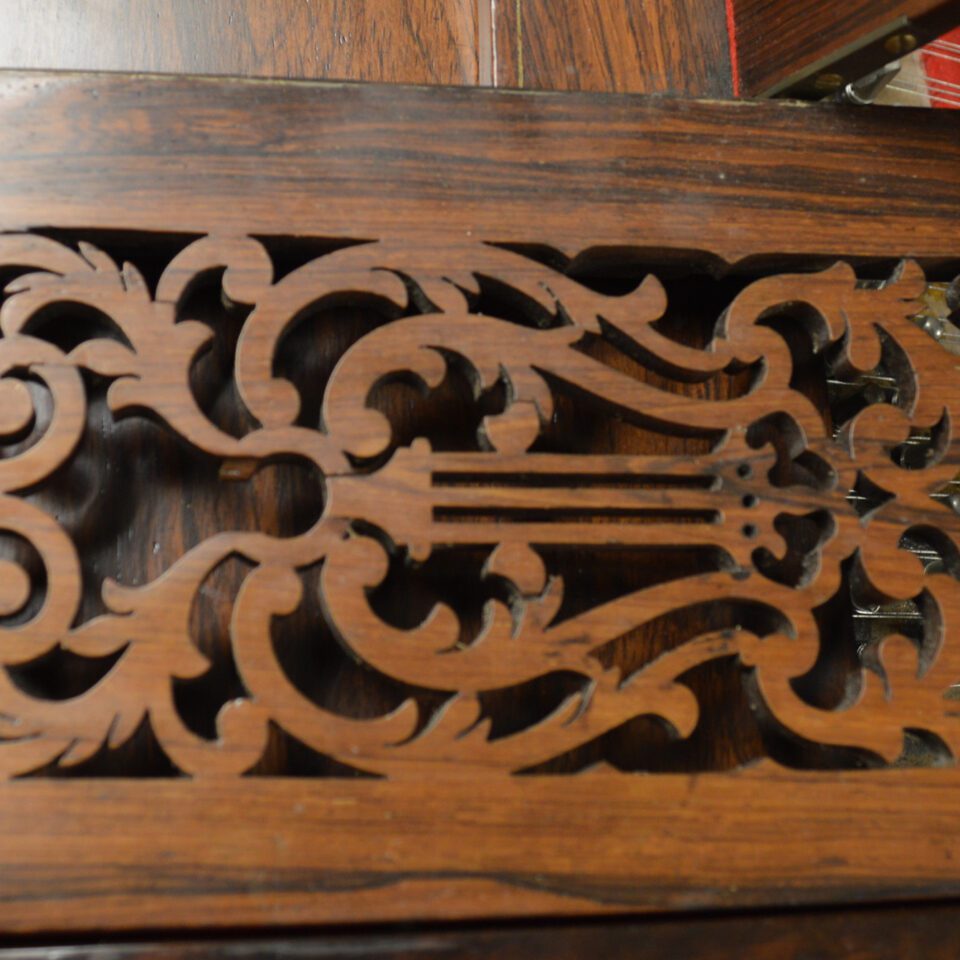Chickering Cocked Hat music desk scrollwork