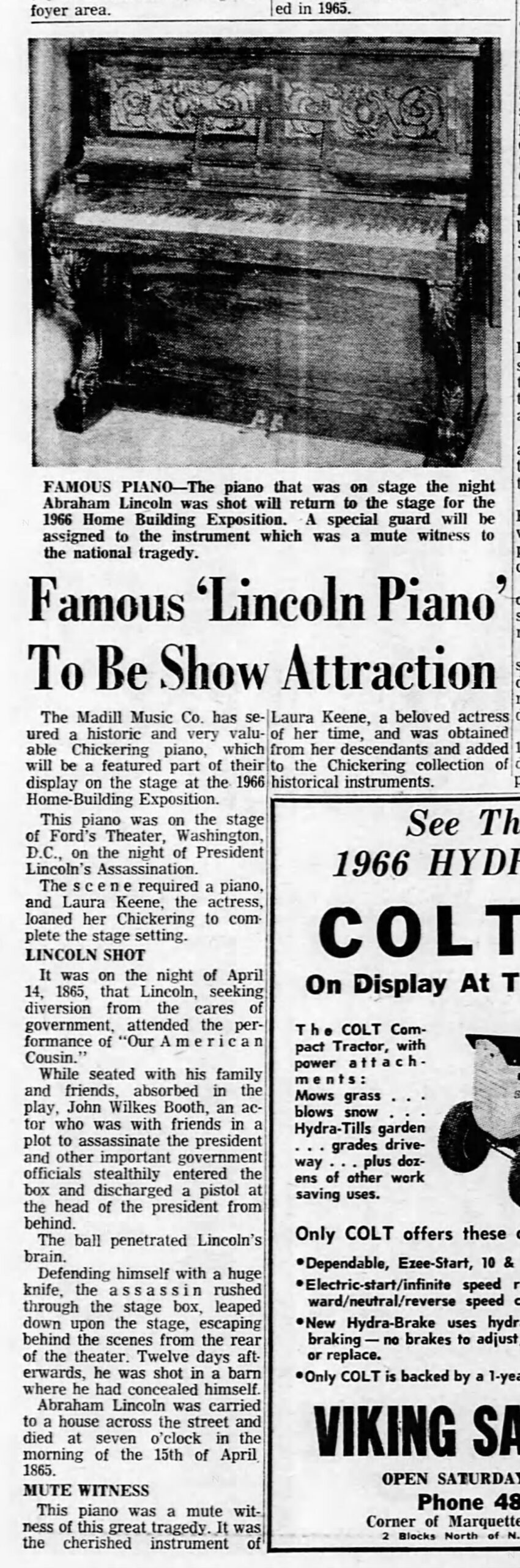 An account from the Lansing State Journal, February 22, 1966